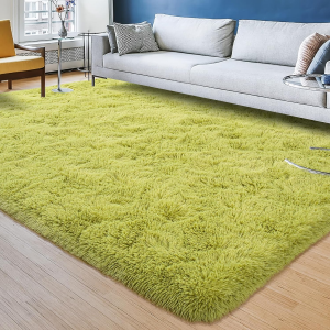 Plush Fuzzy Shaggy Area Rug green